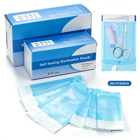 Professional Self-Sealing Sterilization Pouches For Nail Art Tools Medical Grade Dental Manicure Instrument Storage Bag Disposable Organizer