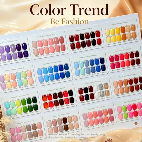 Professional Nail Gel Polish Set Long Lasting UV LED Soak Off Gel Varnish Multicolor Solid Color Glitter Nail Art Manicure Set