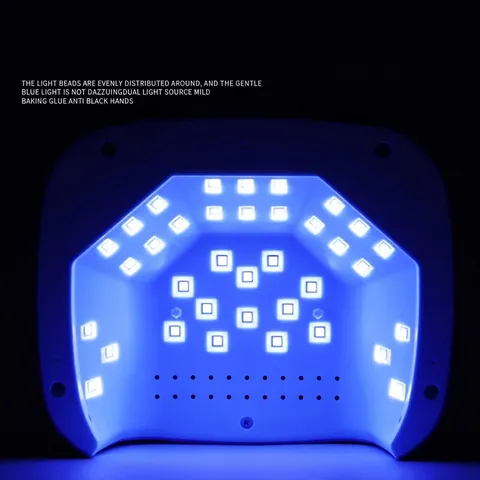 Lámpara de Uñas Profesional SUN S30 UV LED Secador de Uñas Doble Fuente de Luz Con Ajustes de Temporizador Múltiples Diseño de Corazón Brillante
