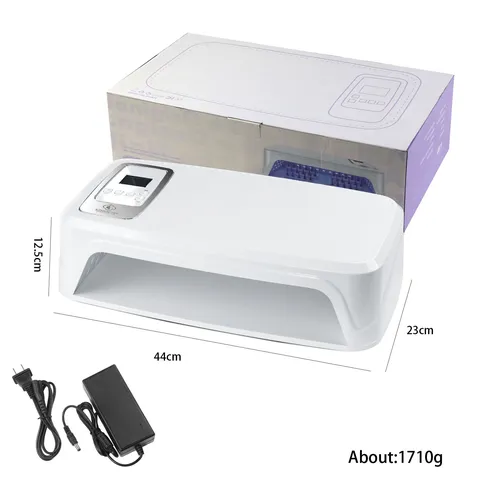 Professional UV LED Nail Lamp High Power Dual Light Source 96 LEDs Large Space Nail Dryer For Press On Nails Manicure Machine With LCD Display