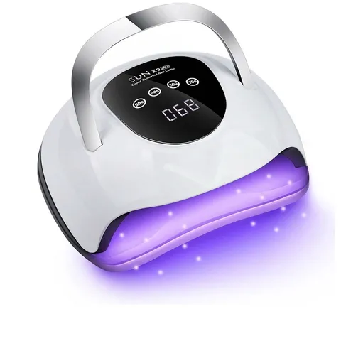 Professional 220W UV LED Nail Lamp 57 LEDs Fast Drying Nail Dryer For Gel Polish Polish Curing Light With 4 Timer Settings Smart Sensor Handle