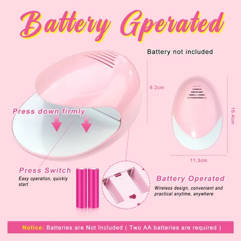 Portable Nail Polish Dryer Mini Battery Operated Air Fan Drying Machine For Regular Polish Women Kids DIY Manicure Tools
