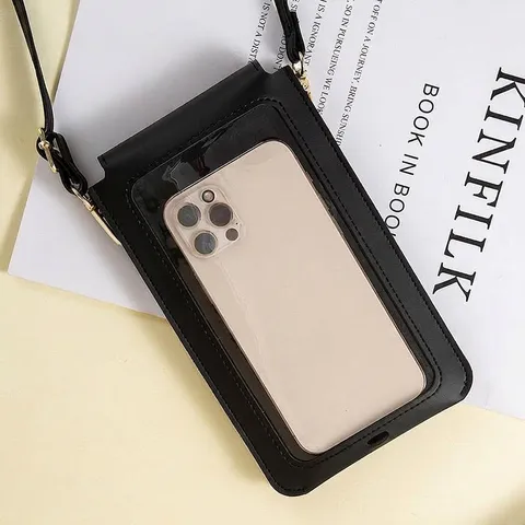Sac de Téléphone à Écran Tactile Imprimé Chien de Dessin Animé pour Femmes Mignon PVC Mini Sac Bandoulière Petite Épaule