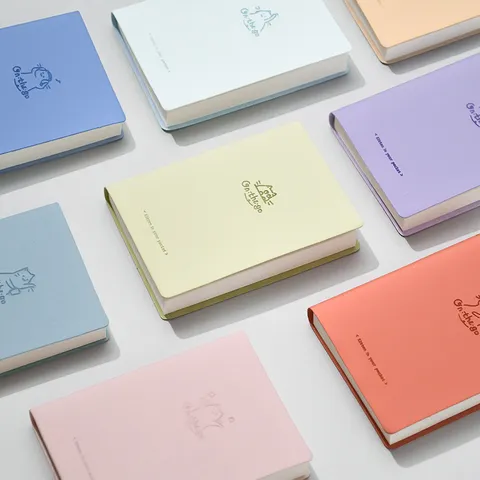 Portable Cute Cat Pocket Notebook Mini Travel Journal Diary PU Cover Creative Stationery Office School Supplies