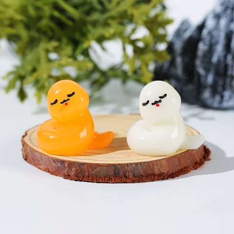 Miniature Serpent Lumineux Mignon Petite Résine Ornement Accessoire Bricolage Micro Paysage Décor De Bureau Maison Figurine