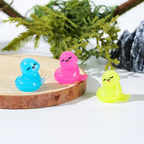 Miniature Serpent Lumineux Mignon Petite Résine Ornement Accessoire Bricolage Micro Paysage Décor De Bureau Maison Figurine