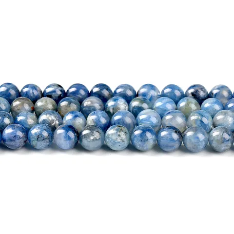 Natural Blue Kyanite Loose Beads For Jewelry Making Round Faceted Natural Gemstone Beads Handmade DIY Bracelet Necklace Accessories