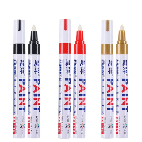 Colorful Metal Paint Marker Waterproof Permanent Graffiti Pen For DIY Rock Wood Glass Ceramic Plastic Metal Repair