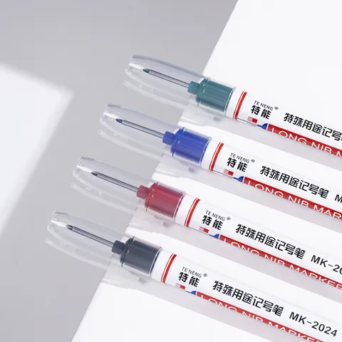 Professional Deep Hole Long Nib Marker Pen Waterproof Oil-Based Permanent Marker For Construction Woodworking Tile Marking Tools