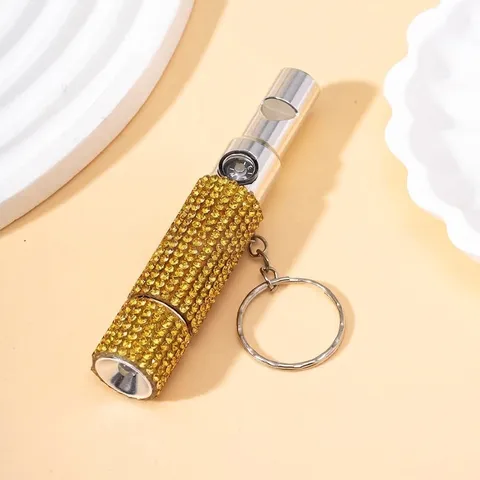 3-in-1 Outdoor Überleben Pfeife Kompass LED Taschenlampe Schlüsselanhänger Strass Eingelegt Metall Notfall Werkzeug Camping