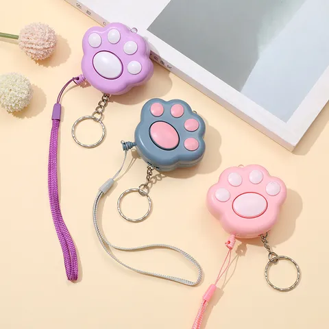 Lindo Dispositivo Anti-pérdida Bluetooth Inteligente con Forma de Pata de Gato Localizador GPS Personal Portátil Alarma Llavero