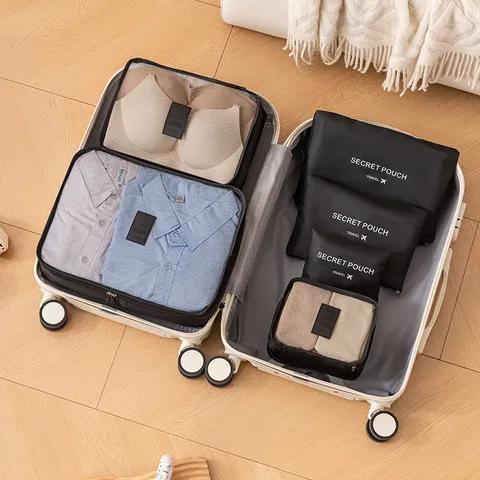 Reise Packtaschen Gepäck Organizer Set Wasserdichtes Oxford-Gewebe Kleidung Aufbewahrungstaschen Für Koffer Reise Zubehör
