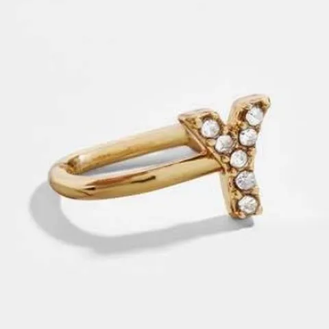 Γαλλικό Street Style Χρυσό Ορείχαλκος Αλφάβητο Ear Cuffs Σκουλαρίκια Κλιπ με Γράμματα Στρας A-Z Σκουλαρίκια Χωρίς Τρύπα για Γυναίκες