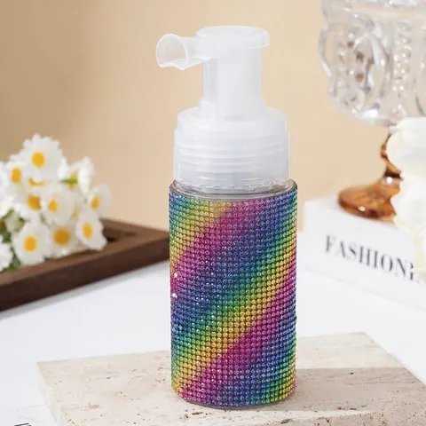 Flacone Spray per Polvere in Plastica con Strass Dispenser di Glitter Ricaricabile per Parrucchiere Trucco Contenitore per Polvere Secca