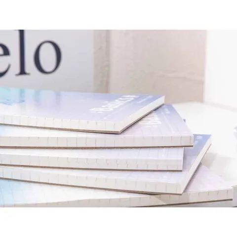 Gradient Grid Notepad Tearable Memo Pad PP Cover Student Office Writing Notebook Journal Stationery Supplies