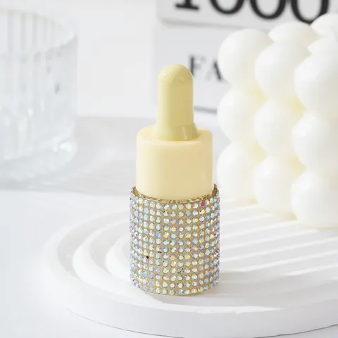 Luxury Rhinestone Essential Oil Dropper Bottle Creative Portable Travel Perfume Refillable Empty Glass Bottle For Women Gift