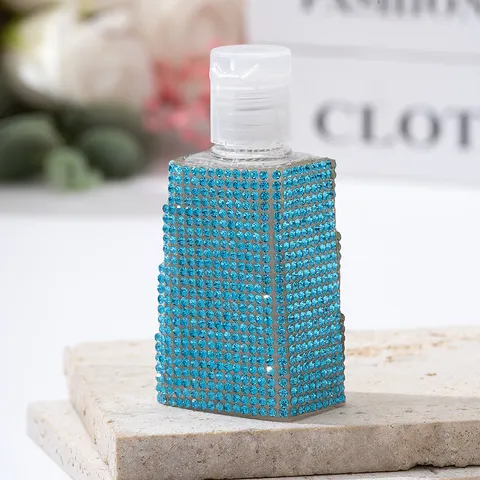 Rhinestone Luxury Perfume Spray Bottle Travel Portable Refillable Empty Bottle Toner Dispenser Handmade Crystal Inlaid Makeup Tool