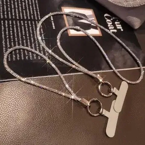 Strass Handykette Vollbesetzt Diamant Telefonkette Universal Clip Handgelenk Nackenband Luxuriös Multicolor Schmuck