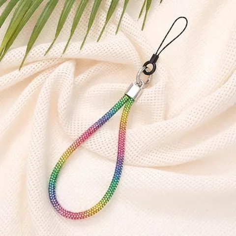 Rhinestone Phone Strap Wrist Lanyard Light Luxury Sparkling Mobile Phone Case Anti-Lost Decoration Chain For Women