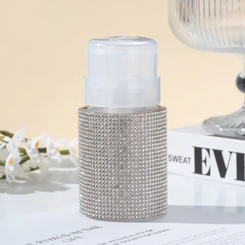 Luxe Strass Lege Drukfles Voor Make-Up Remover Vloeibare Cosmetische Dispenser Hervulbare Sub-Botteling Reis Draagbare Fles
