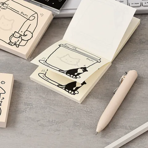 Blocco Note Tema Gatto Carino Stile Coreano Blocco Note Tascabile Non Adesivo Blocco Note Messaggio Studente Carta da Scrittura Cancelleria