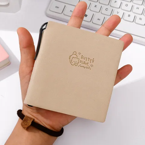 Cute Animal Embossed Pocket Notebook Portable Soft PU Leather Mini Journal Notepad With Pen For Office School