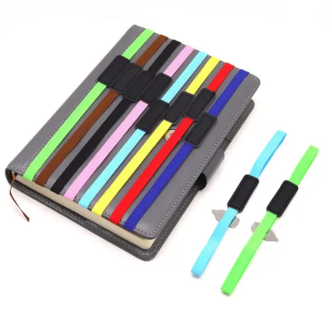 PU Leather Elastic Bookmark Stretch Book Strap Adjustable Book Marker For Reading Office School Supplies
