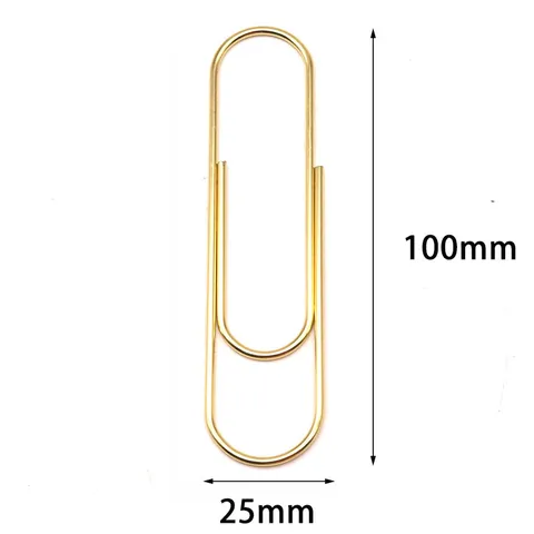 Large Metal Paper Clips Jumbo Gold And Rose Gold Paperclips For Office School Document File Organization And Desk Accessories
