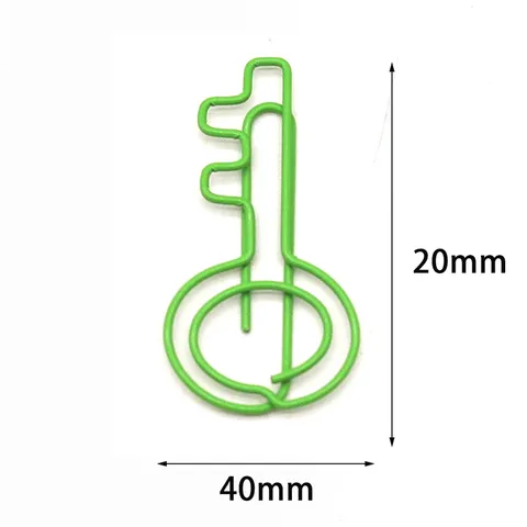 Creative Key Shape Metal Paper Clips Cute Office Document Classification Clips Desk Accessories Stationery Paper Clips