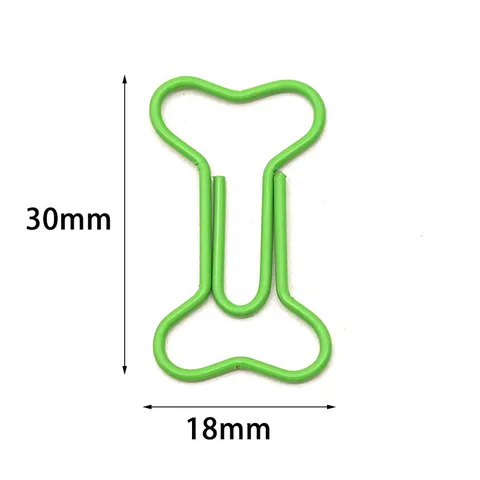 Creative Bone Shaped Metal Paper Clips Cute Novelty Bookmarks Office School Stationery Supplies For Document Organization