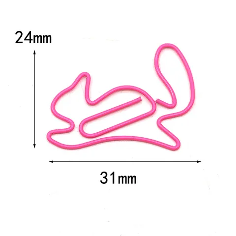Cute Squirrel Shaped Metal Paper Clips Creative Animal Shape Bookmarks Stationery For Office School Document