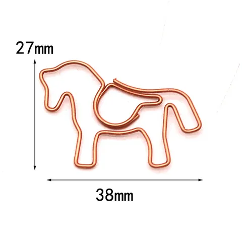 Graffette Creative a Forma di Cavallo Graffette in Filo Metallico Rivestito di Plastica Colorata Segnalibri a Silhouette Animale per Cancelleria Scuola Ufficio Regalo