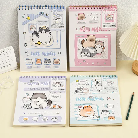 Spiral Bound Sketchbook Cute Cartoon Animal Drawing Notebook Aesthetic Art Sketch Pad For Students And Artists Daily Painting