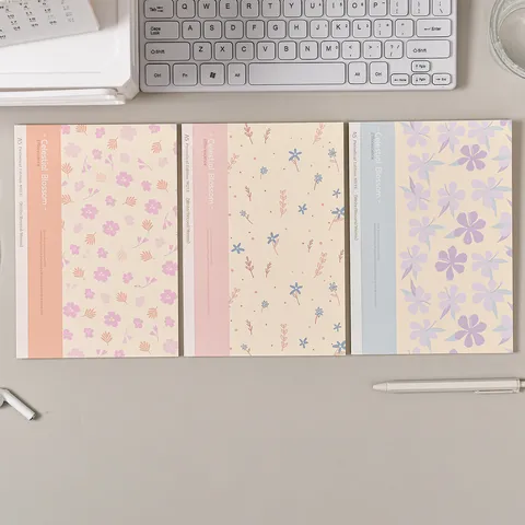 A5 Lined Notebook Softcover Journal Floral Design Writing Notebook Student Office Note Taking Paper Stationery Gift