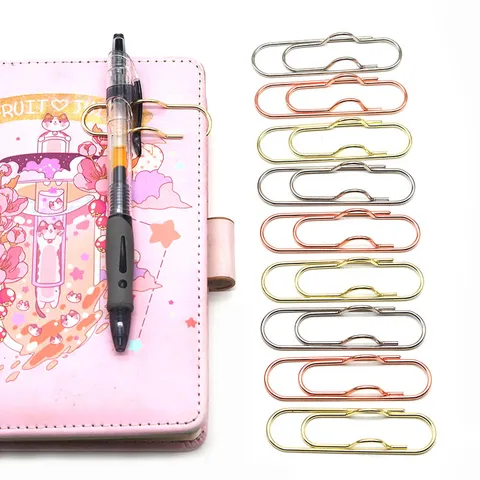 Multi Functional Creative Metal Pen Clip Office Stationery Paperclip Holder