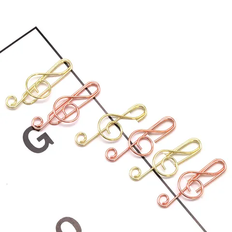 Kreative Musikalische Note Metall Büroklammern Gold Roségold Bürobedarf Dekorative Lesezeichen Für Schule