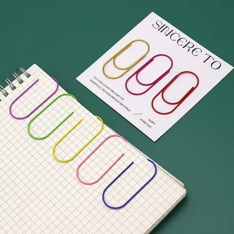 Colorful Shaped Metal Paper Clips Candy Color Decorative Bookmarks For Student School And Office Document Organization