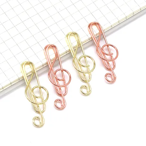 Kreative Musikalische Note Metall Büroklammern Gold Roségold Bürobedarf Dekorative Lesezeichen Für Schule