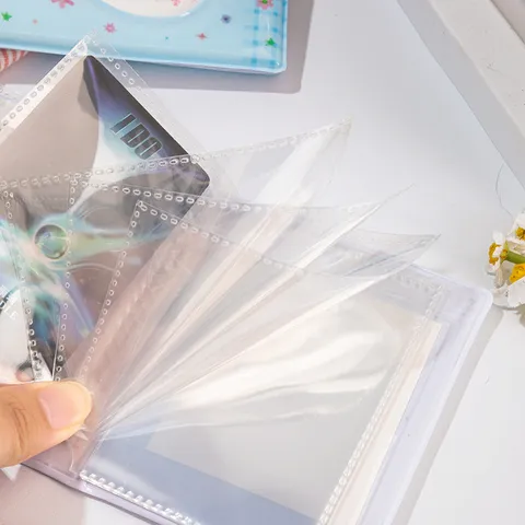 Mini Photo Card Holder Album Polaroid Collect Book PVC Loose Leaf Photo Album With Heart Hollow Out