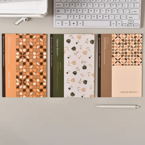 A5 Lined Softcover Notebook Aesthetic Floral Ins Style Journal Diary Writing Notebook For Office School Student Use