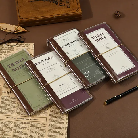 Cuaderno de Viaje TN Estilo Vintage Diario Portátil Con Cubierta de PVC Para Oficina Escuela Planificación Diaria