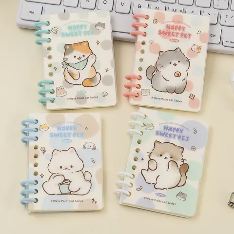Cute Cartoon Animal Spiral Notebook Portable Mini Pocket Diary Memo Pad Student Stationery Writing Book