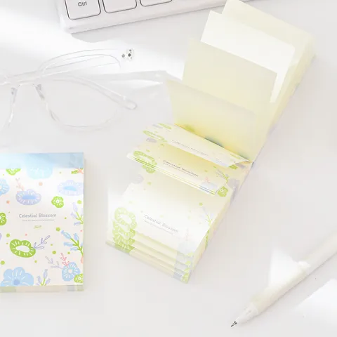 Bloc de Notas Adorable con Diseño Floral Estilo Coreano Cuaderno de Bolsillo Papelería para Estudiantes Diario Material Papel Oficina