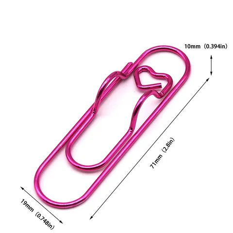 Creative Love Metal Paperclip And Pen Holder Cute Desktop Stationery Bookmark Office Notebook Accessories For Students
