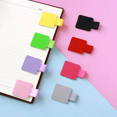 Creative Minimalist PU Leather Self Adhesive Pen Loop Holder Elastic Band For Notebook Tablet Office School Stationery Supplies