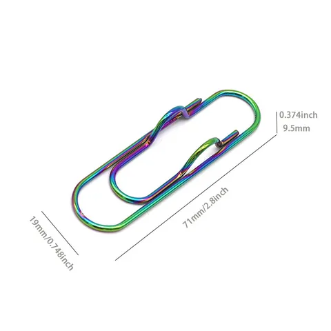 Creative Colorful Metal Pen Clip Multifunctional Paper Clip Bookmark For Office School Stationery Supplies Desk Accessories