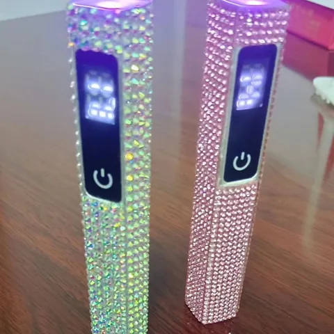Mini Lámpara de Uñas de Mano con Brillantes Luz UV LED para Esmalte en Gel Secado Rápido Pantalla LCD Secador de Manicura con Diamantes