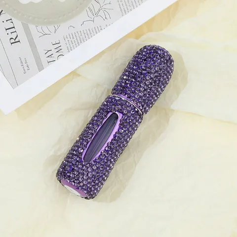Bottiglia Atomizzatore Profumo Ricaricabile Portatile Mini Strass Incastonati a Mano Riempimento dal Basso Spray per Viaggio Donna Accessorio Moda