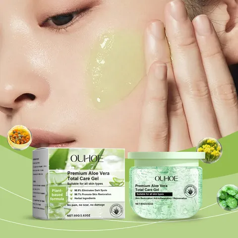 Natural Aloe Vera Moisturizing Gel Hydrating Face And Body Skincare Treatment Soothing Repair Cream For All Skin Types