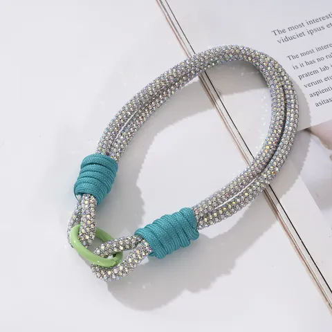 Luxus Strass Handy-Schlüsselband Handgelenkschlaufe Funkelndes Kristall DIY Handyhülle Anti-Verlust Armband Kette Damen Zubehör